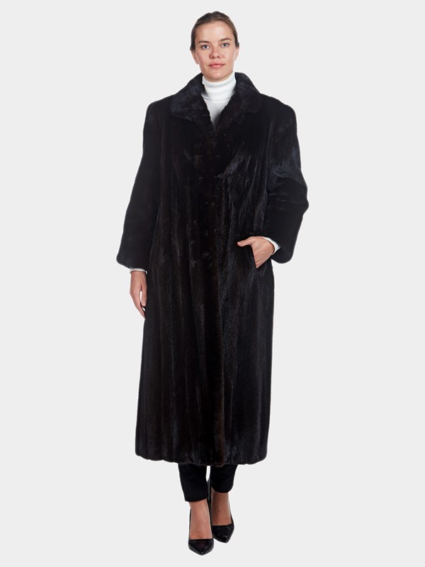 Woman's Full Length Original Design Furs By Robert Lunaraine Mink Fur Coat