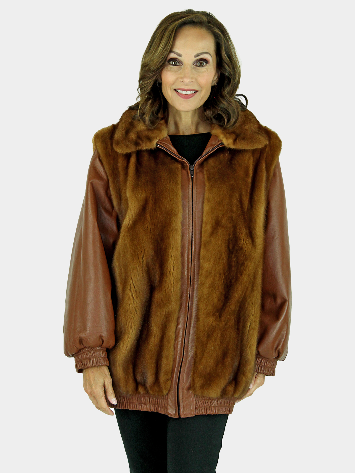 Monogram Mink Hooded Bomber Jacket - Women - Ready-to-Wear