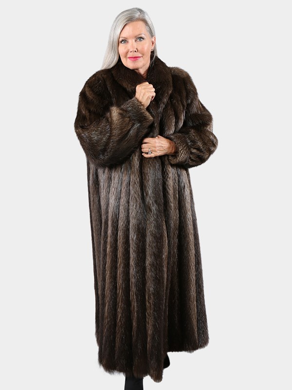 Woman's Medium Tone Beaver Fur Coat