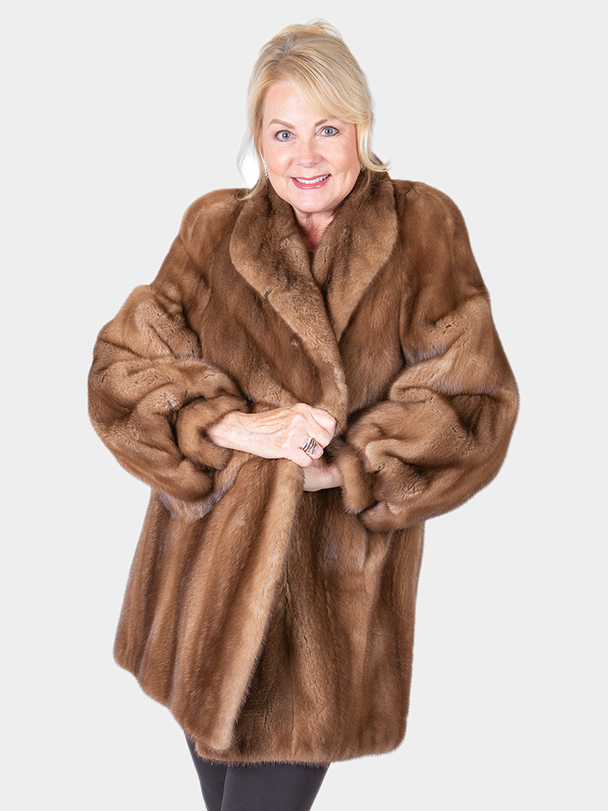 Day Furs Inc. Woman's Demi Buff 3/4 Coat