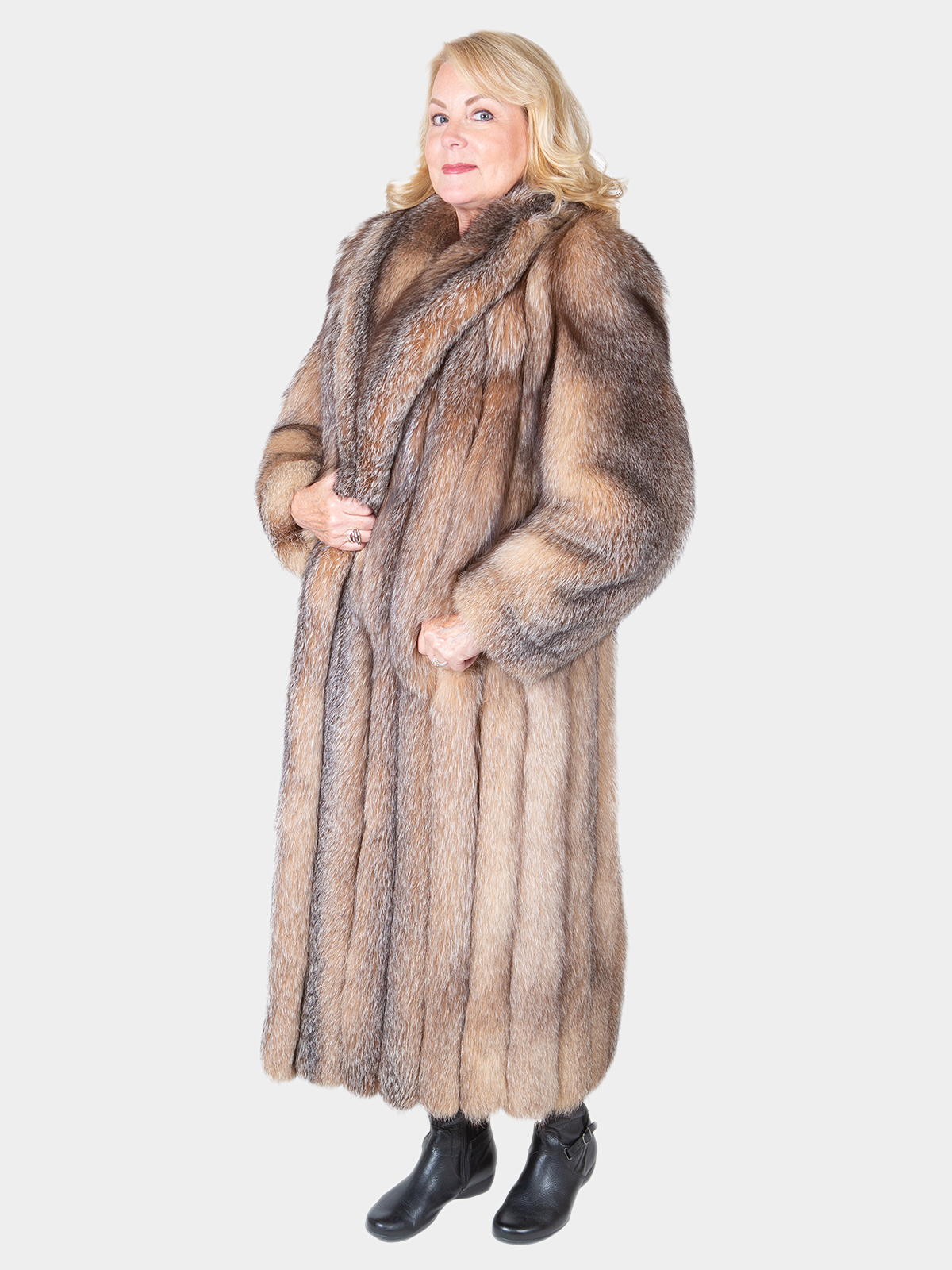 Women's Crystal Fox Fur Jacket