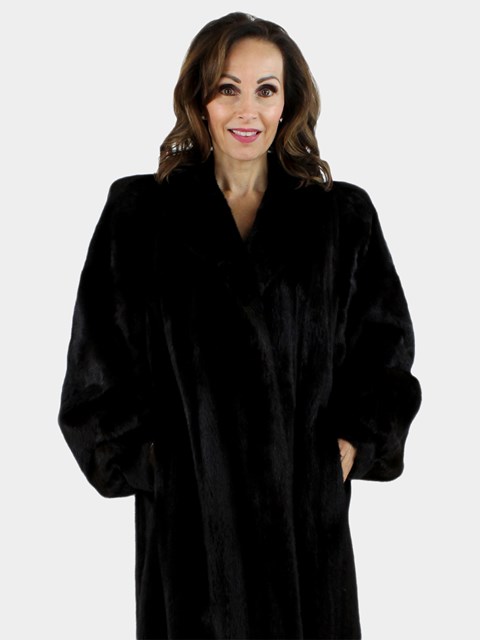 Woman's Full Length Ranch Mink Fur Coat