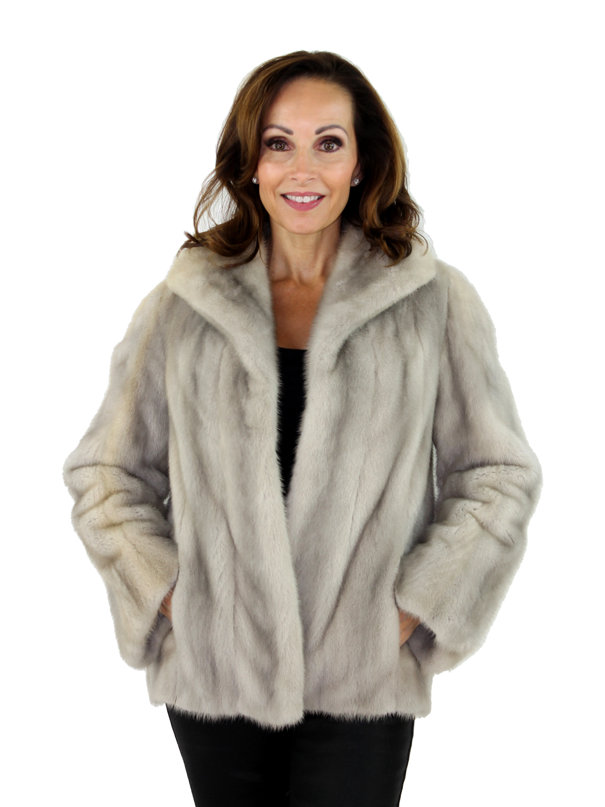 Petite Cerulean Female Mink Fur Jacket - Women's XS| Estate Furs