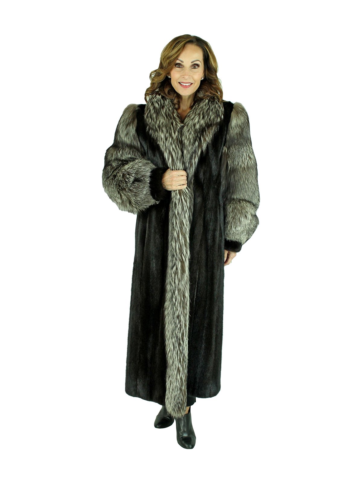 mink fox fur coat