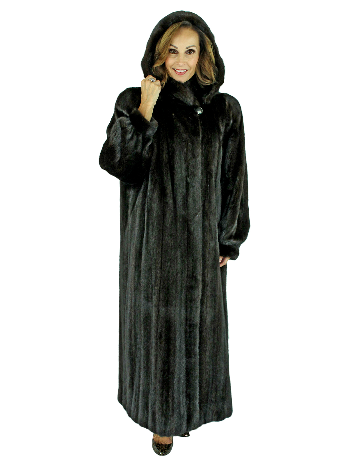 mink fur coat plus size