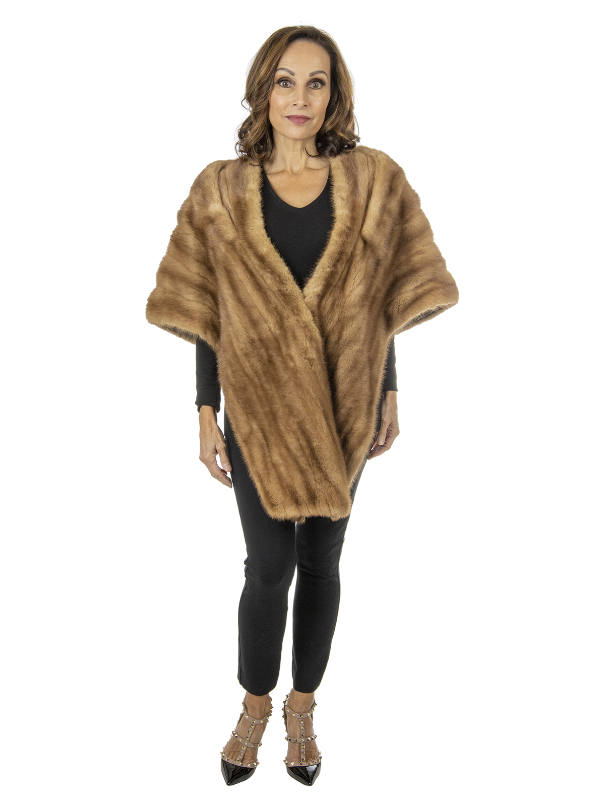 Plus Size Autumn Haze Mink Fur Stole OSFA Estate Furs