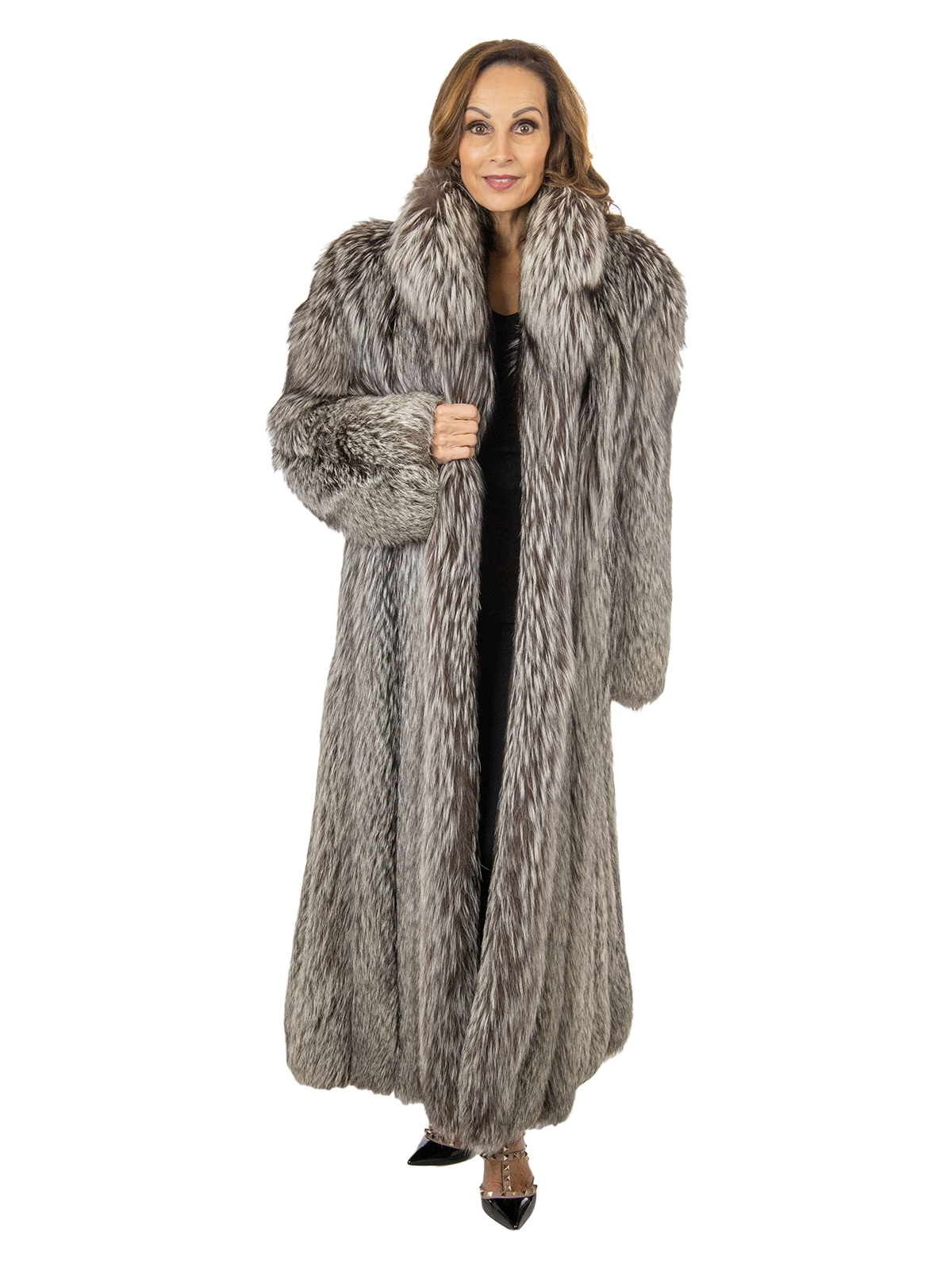 silver fox fur coat value