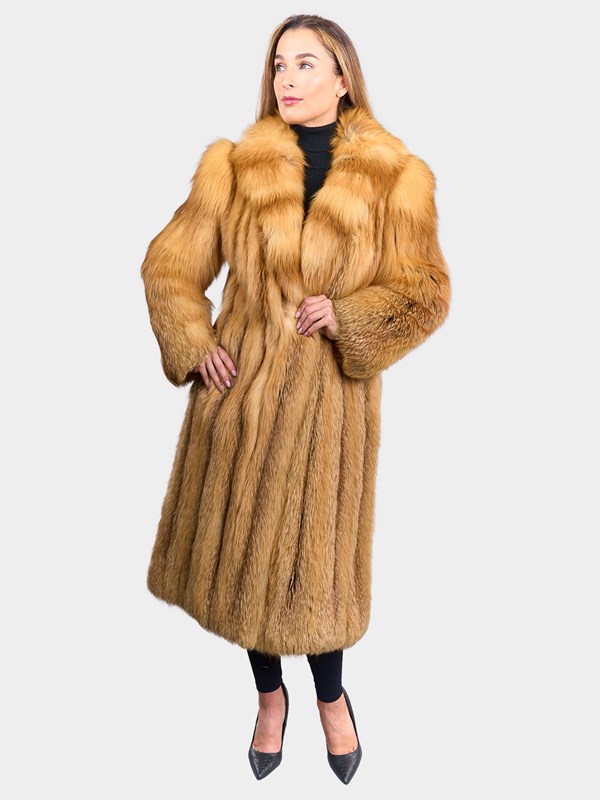 Woman's Red Fox Fur Coat
