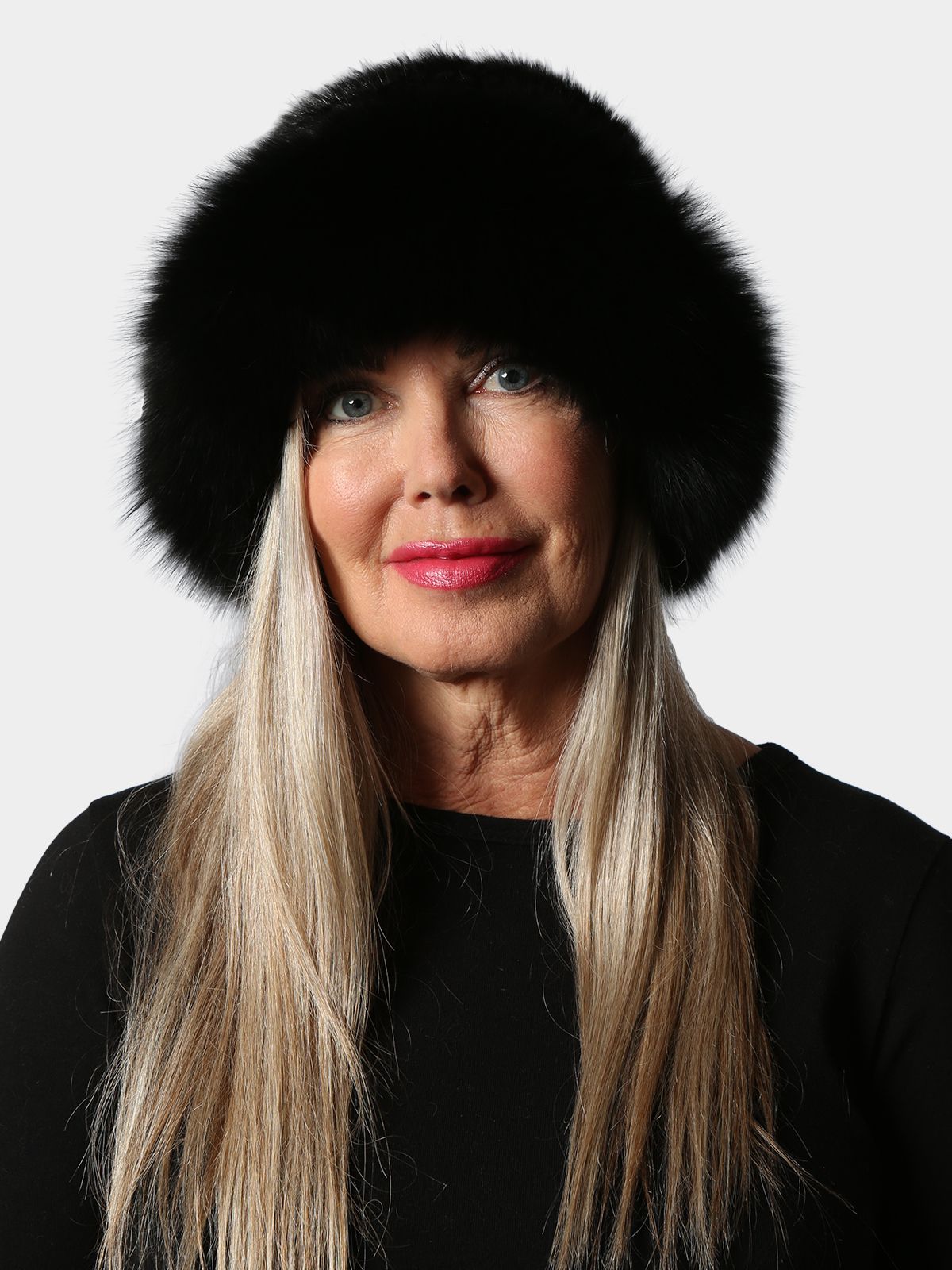 KNITTED MINK FUR SECTIONS & FOX FUR POM-POM BEANIE, HAT – The Real Fur Deal