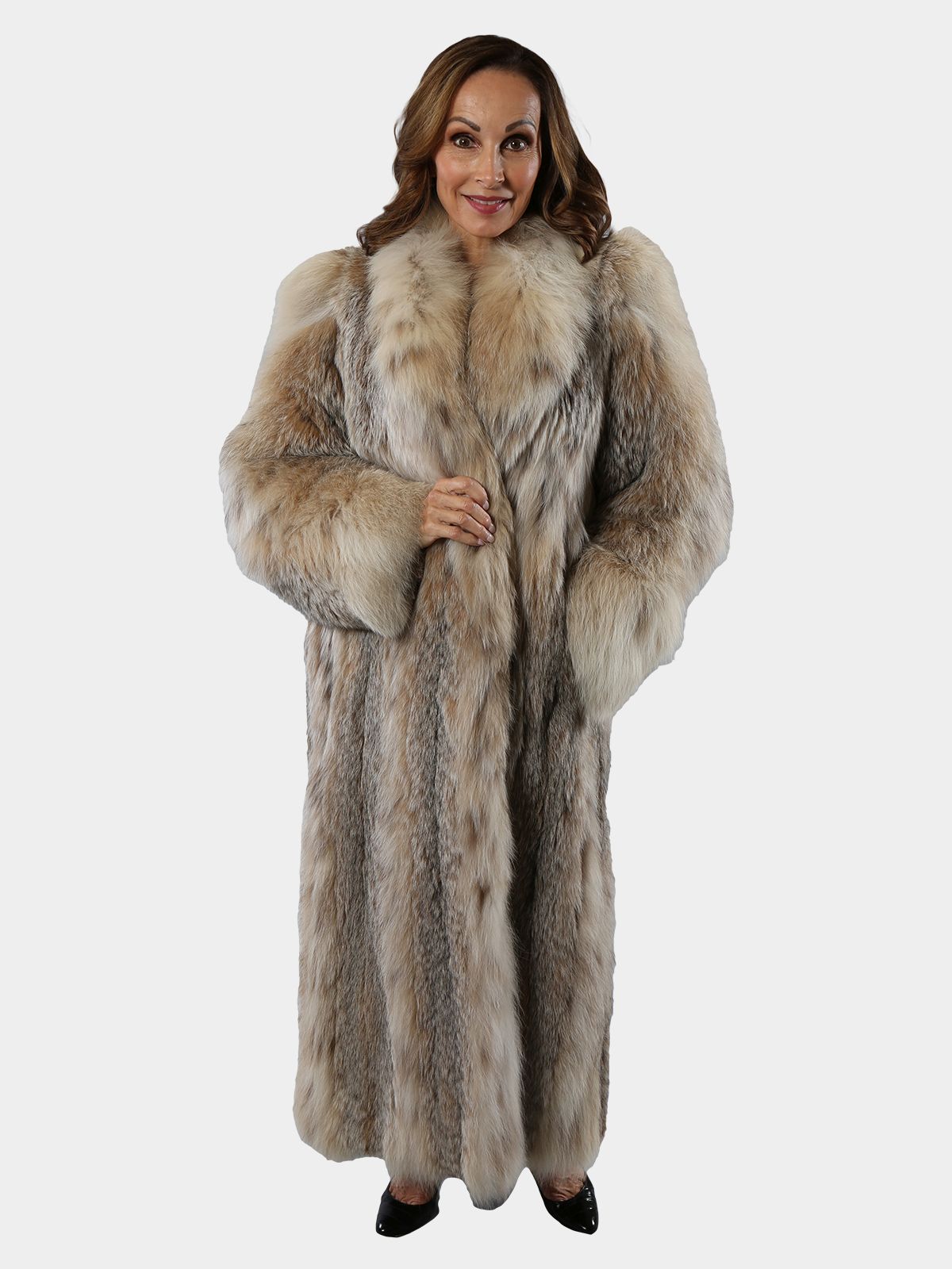 Lynx Women's Fur Coat with Hood