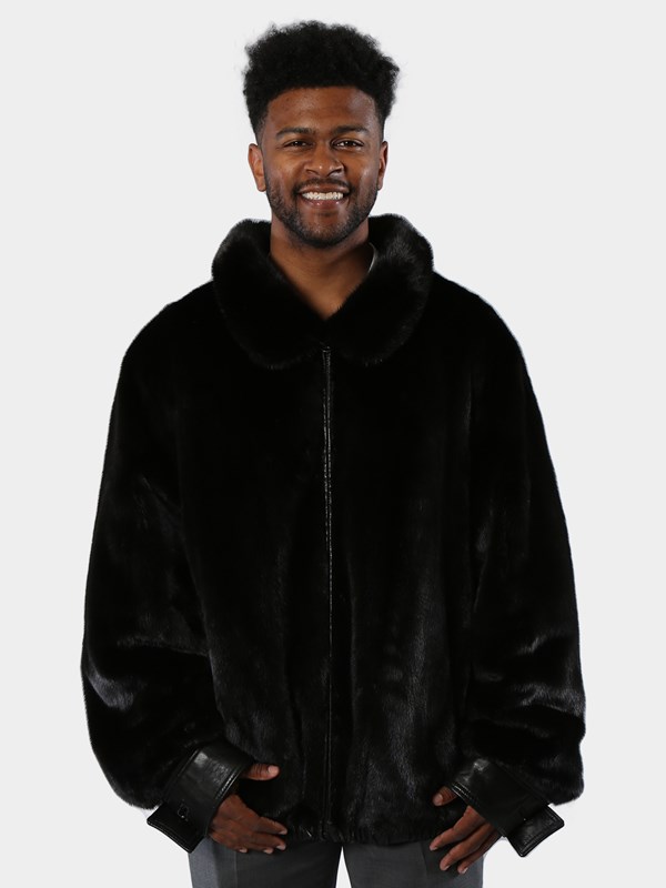 Man's Ranch Mink Fur Jacket Reverses to Leather