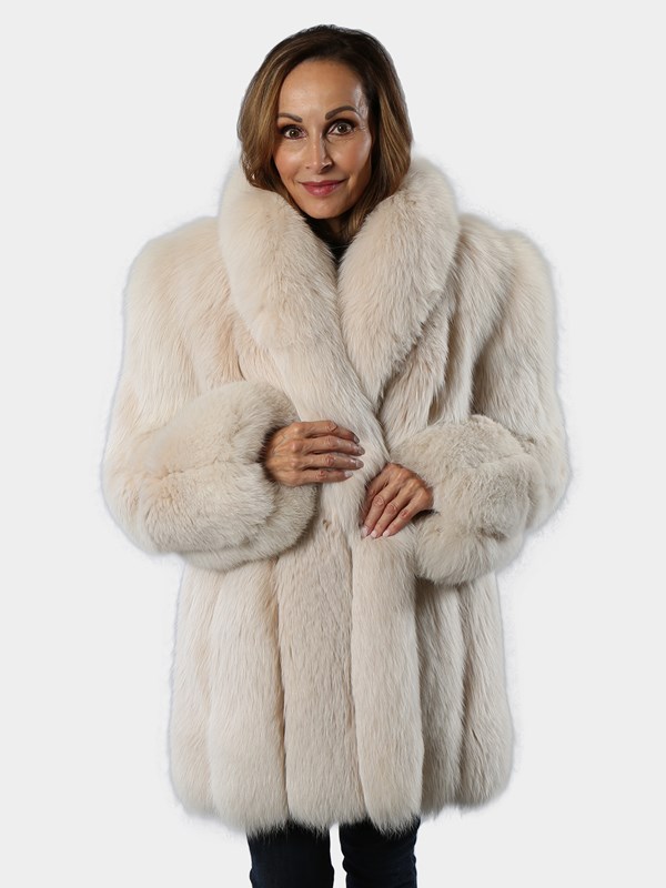 Woman's Revillon Blush Fox Fur Stroller