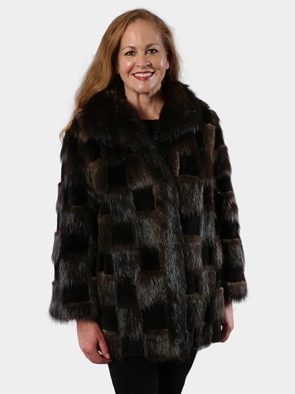 Woman's Traditional Beaver and Sheared Beaver Jacket