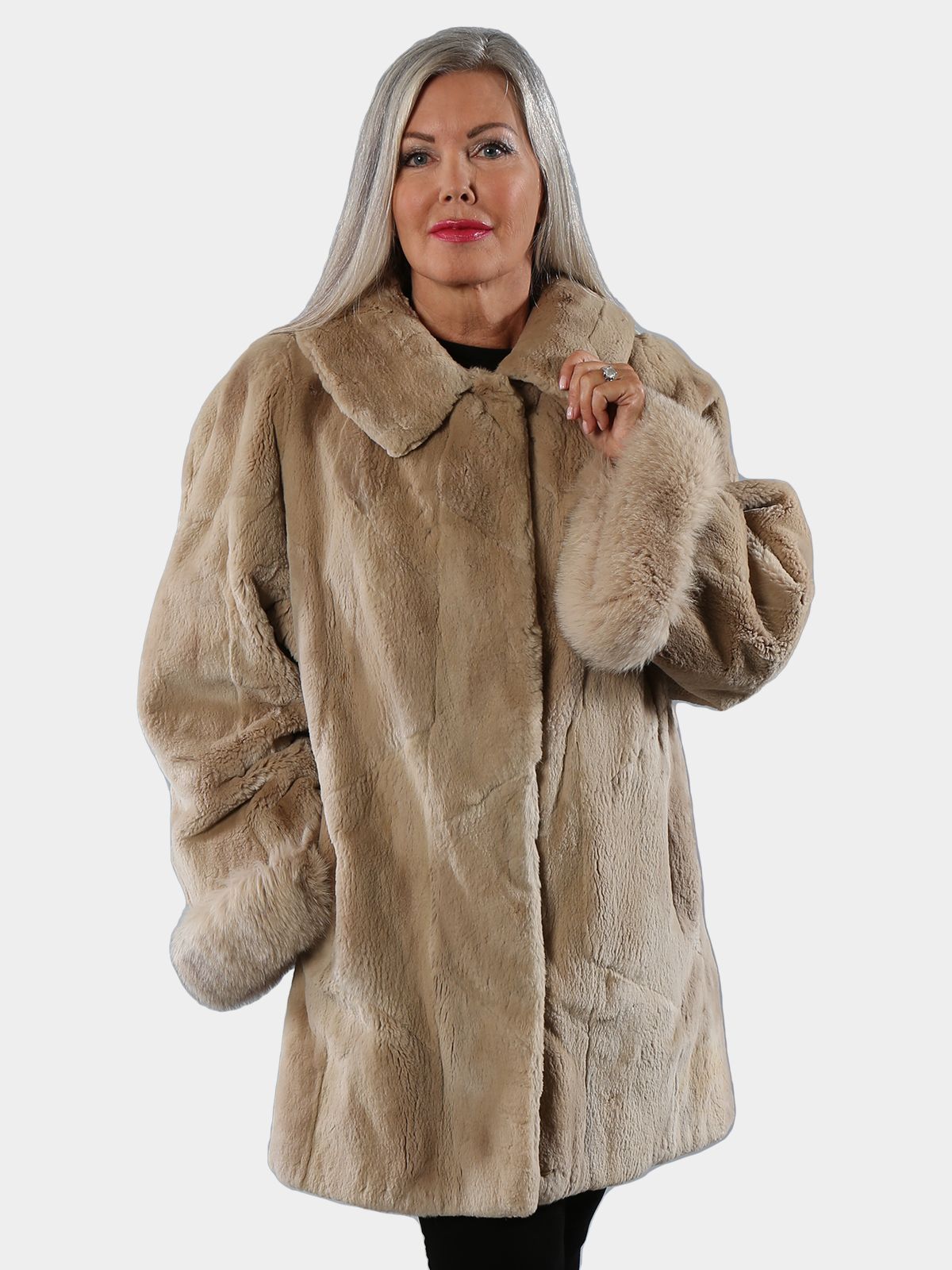 Muskrat discount fur coat