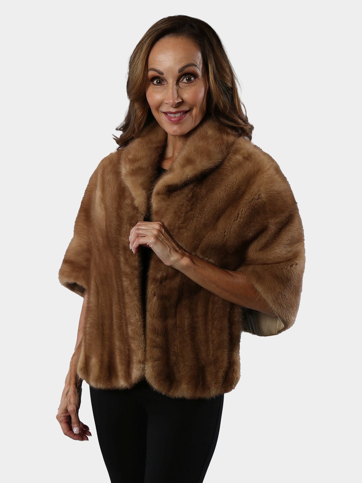 Monogram Mink Hooded Wrap Coat - Women - Ready-to-Wear