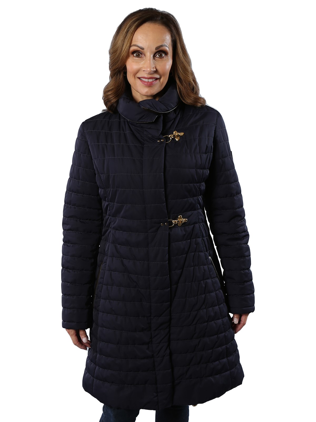 Woman's Gorski Navy Quilted Fabric Winter Stroller