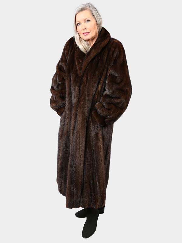 Woman's Mahogany Mink Fur Coat