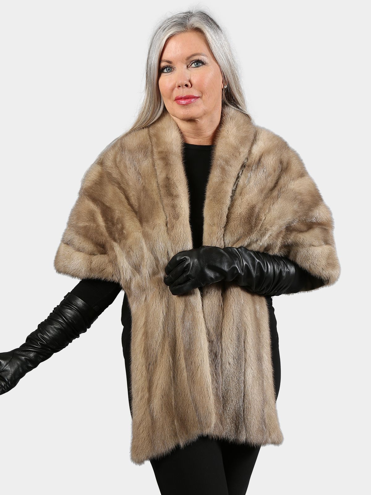 Monogram Mink Hooded Wrap Coat - Women - Ready-to-Wear