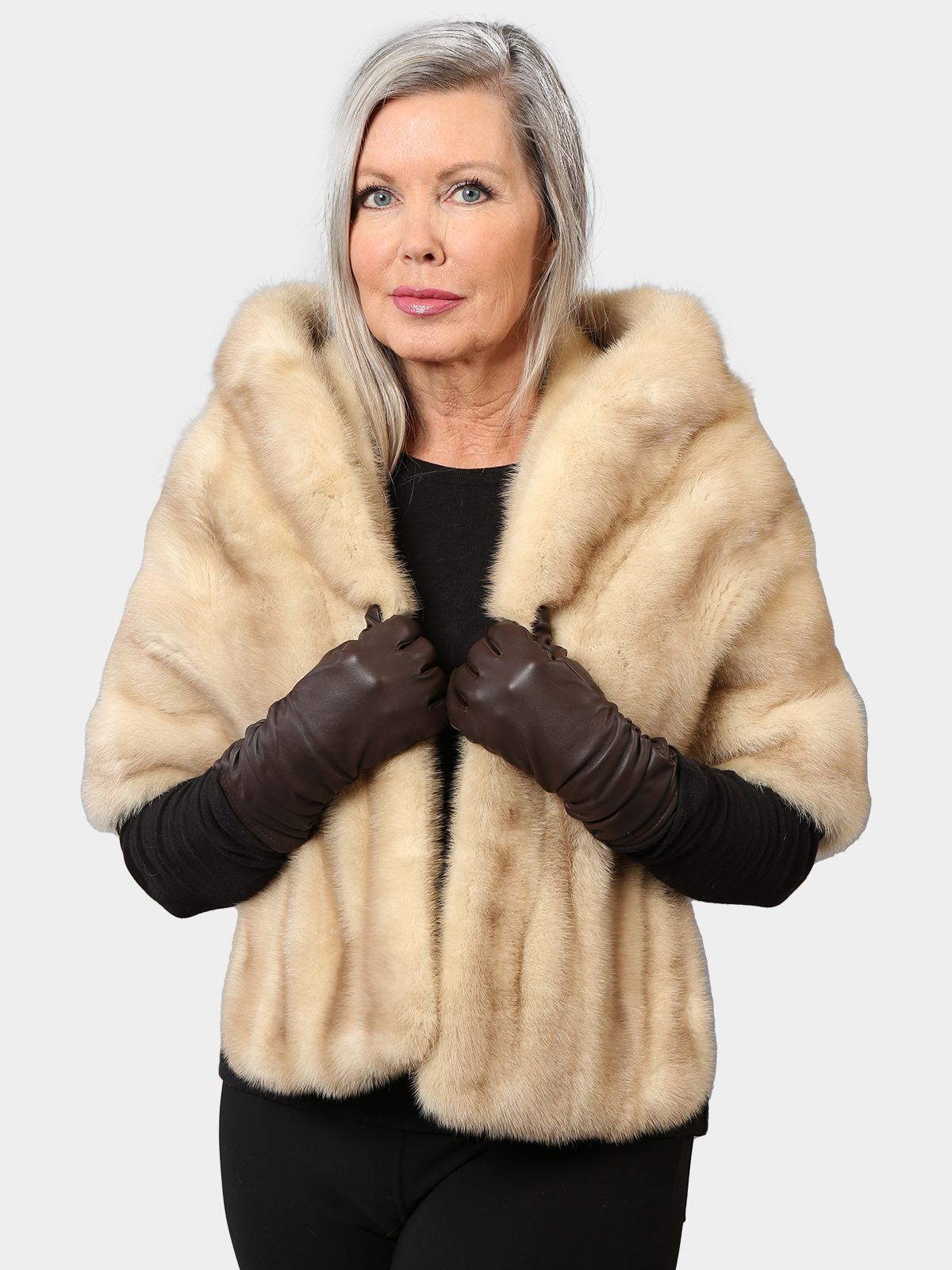 Natural Mahogany Female Mink Fur Coat - Estate Furs