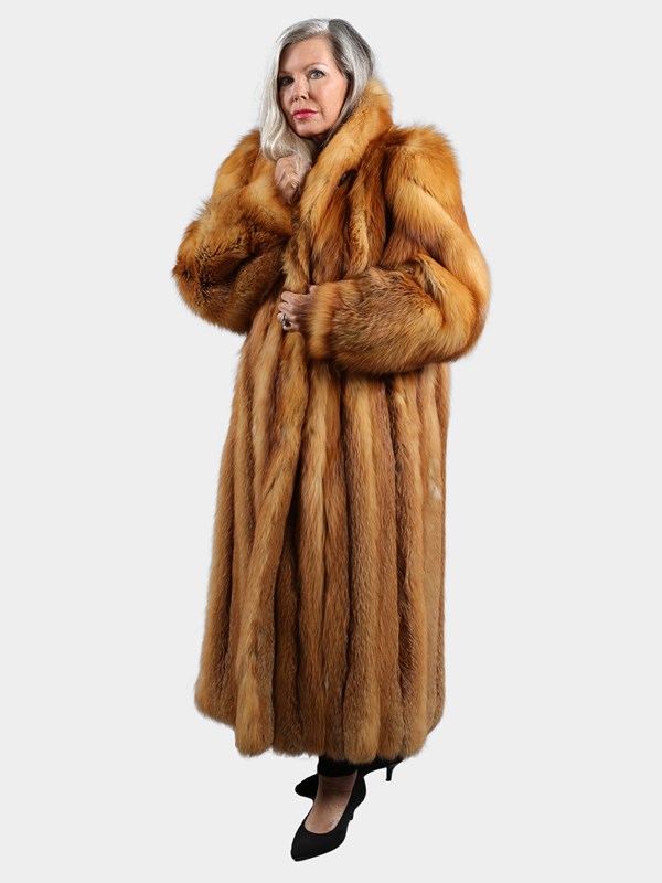 Woman's Red Fox Fur Coat