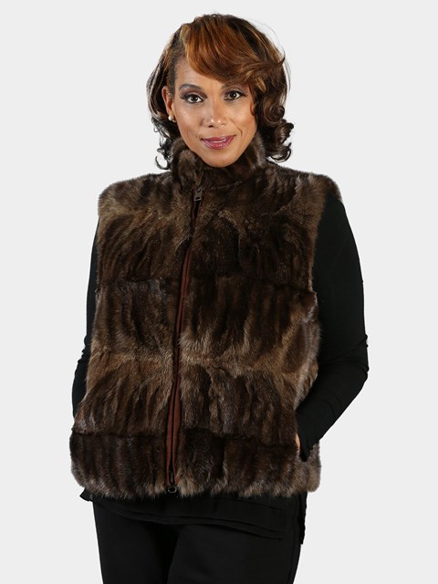 Woman's Sculptured Sable Fur Vest