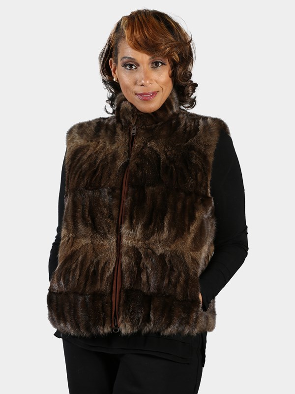 Woman's Sculptured Sable Fur Vest