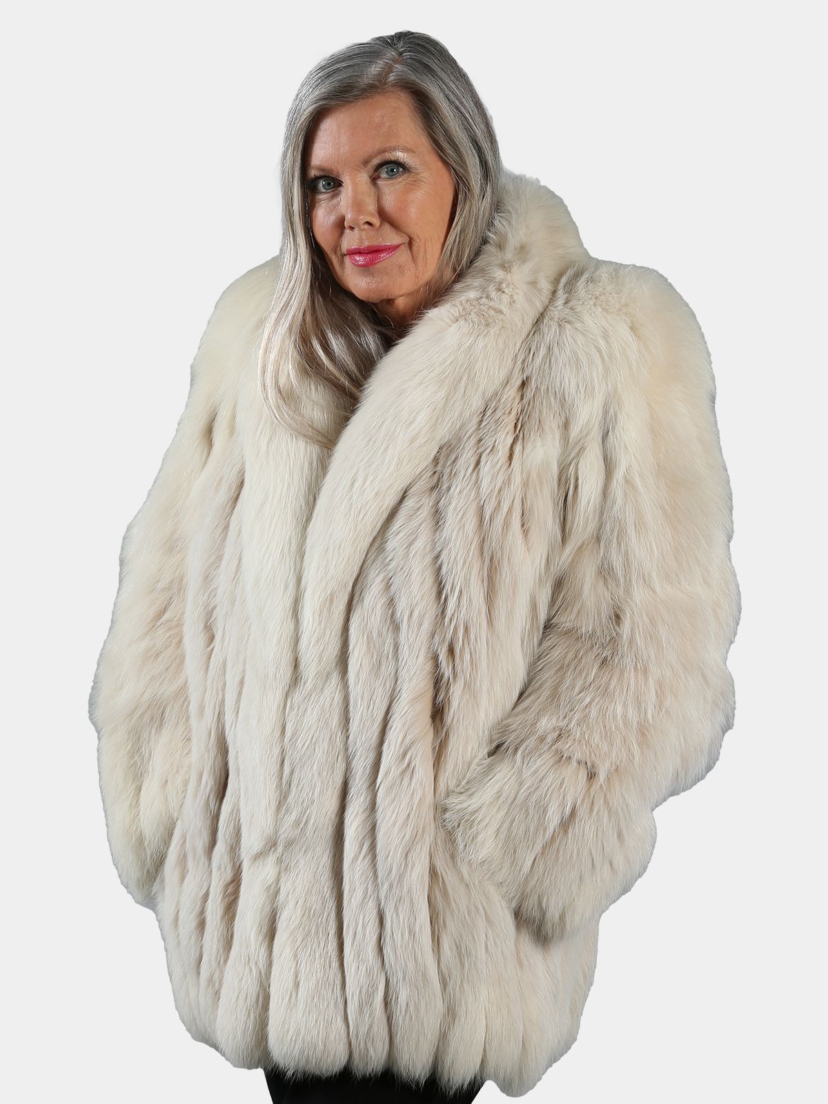 Blue Fox Fur Jacket (Women's Small) - Estate Furs