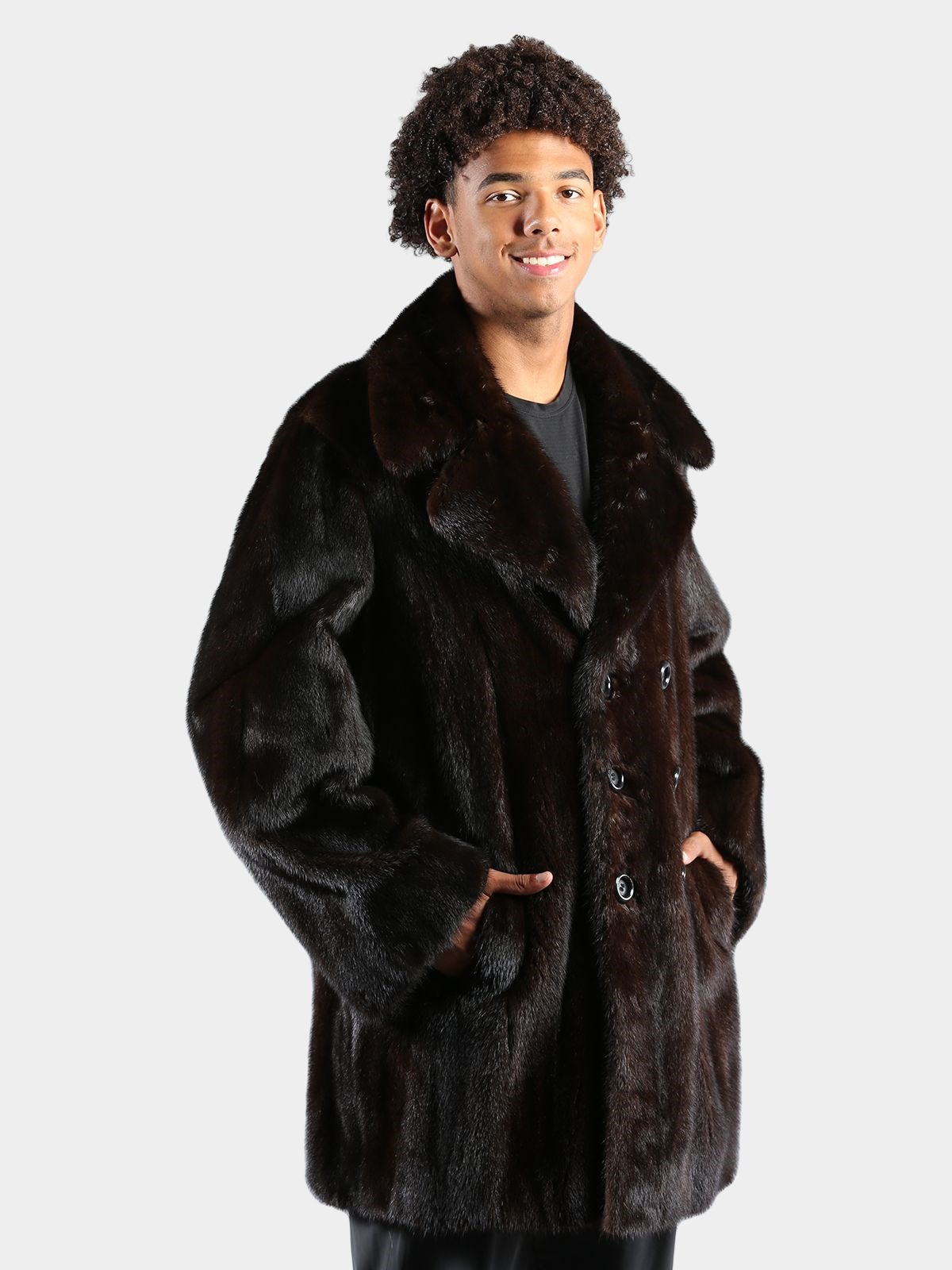 Man's Deepest Mahogany Mink Fur Stroller