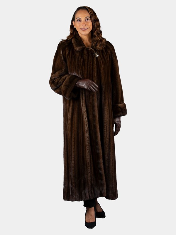 Woman's Guy Laroche Mahogany Female Mink Fur Coat