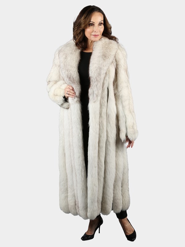 Woman's Natural Blue Fox Fur Coat