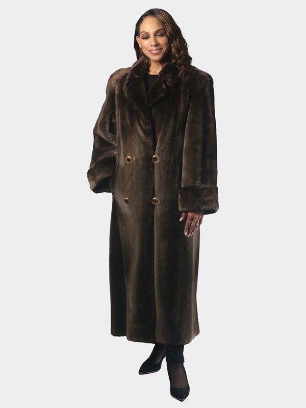 Woman's Natural Phantom Sheared Beaver Fur Coat