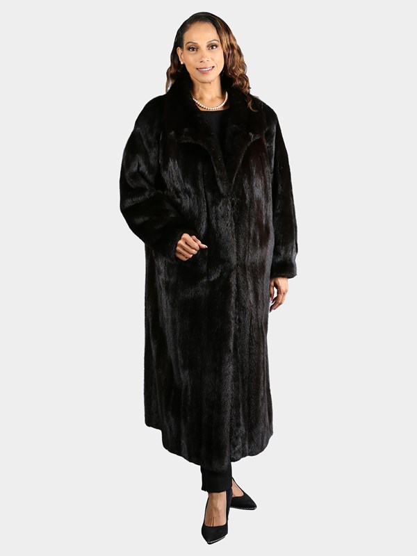Woman's Plus Size Natural Ranch Mink Fur Coat