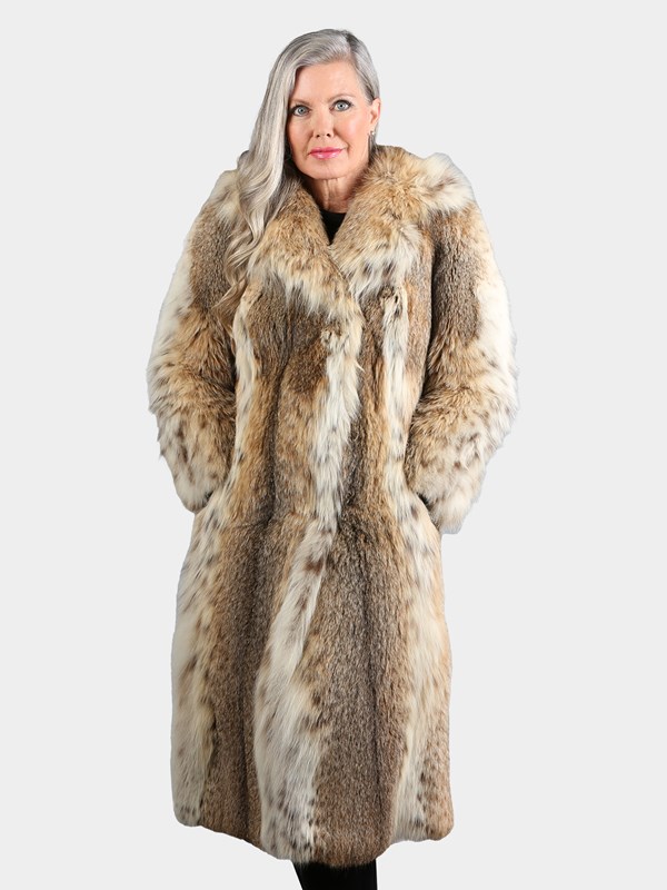 Woman's Vintage Natural Lynx Fur Coat