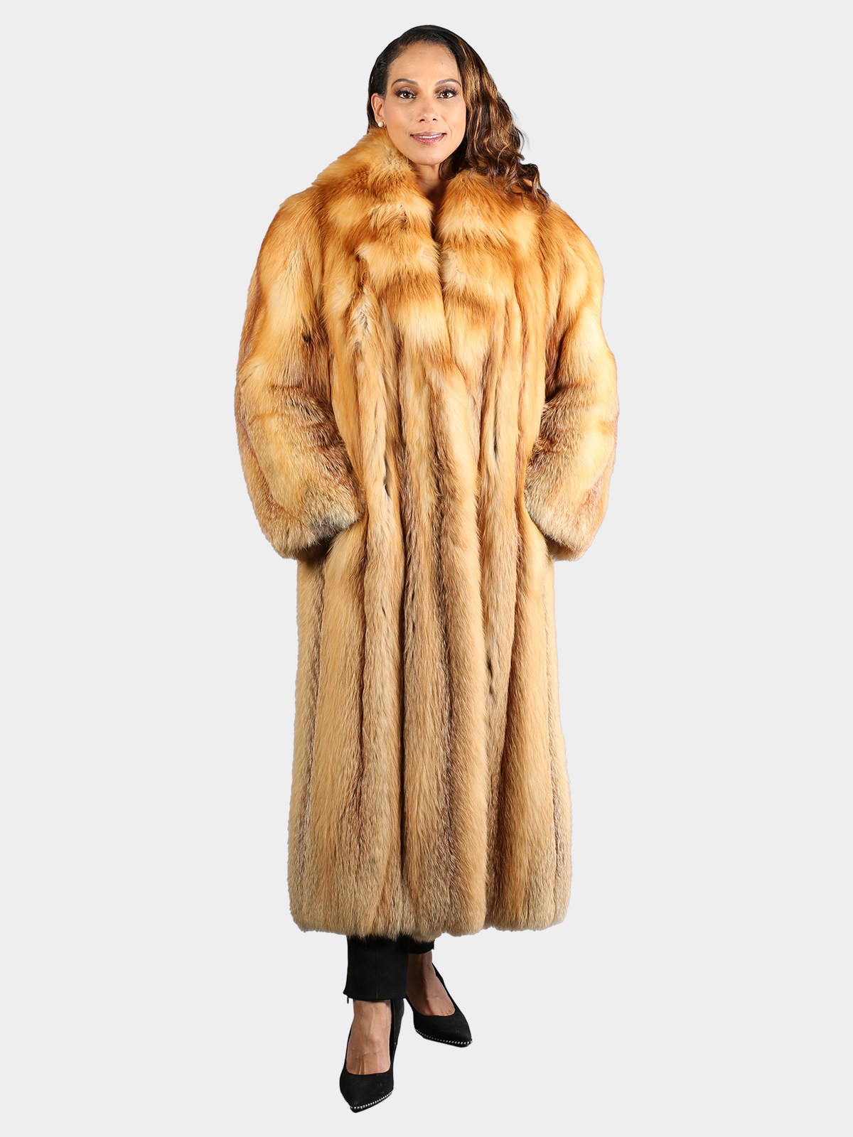 Woman's Natural Red Fox Fur Coat