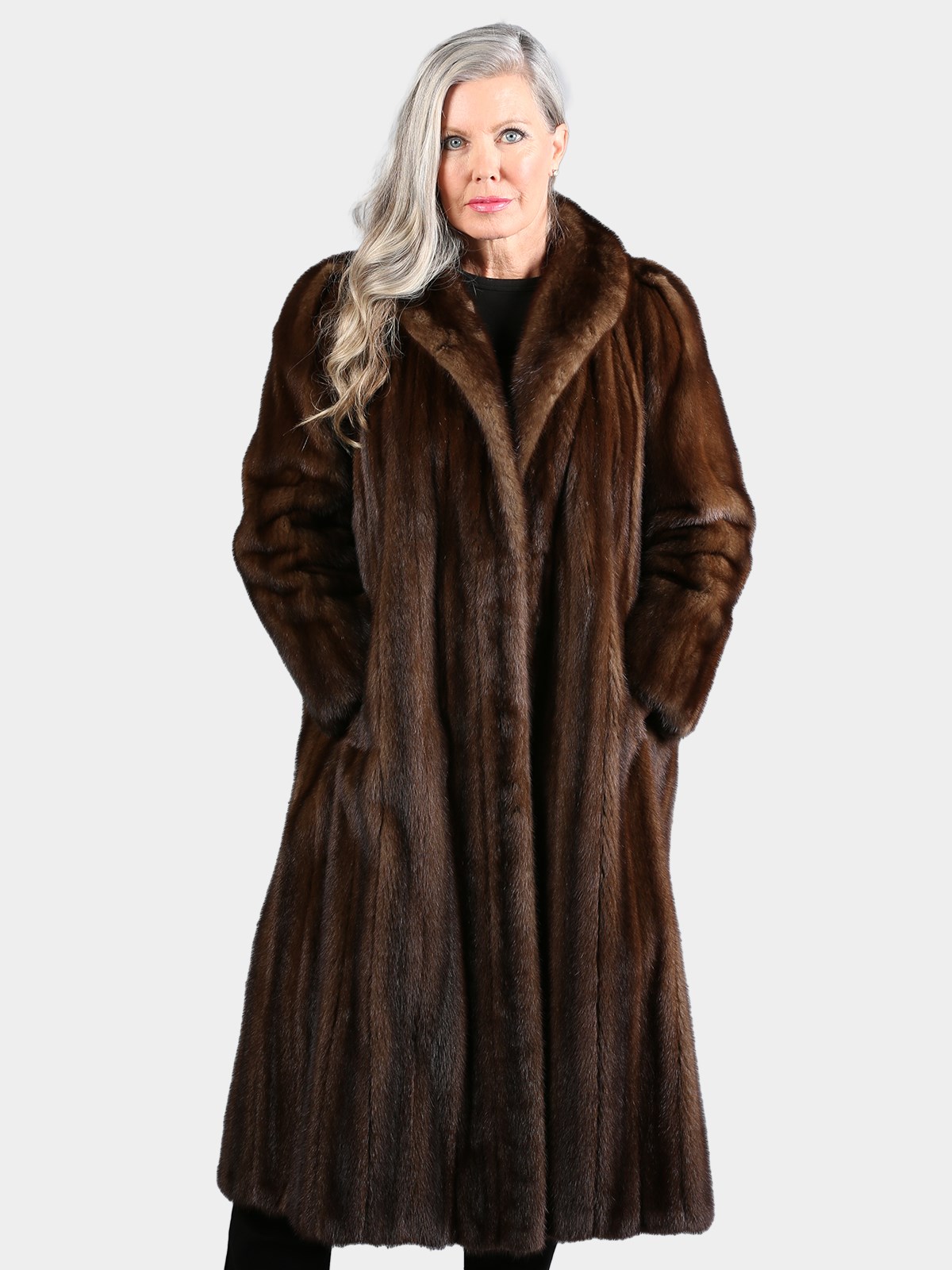 Woman's Mahogany Female Mink Fur Coat by Neiman Marcus