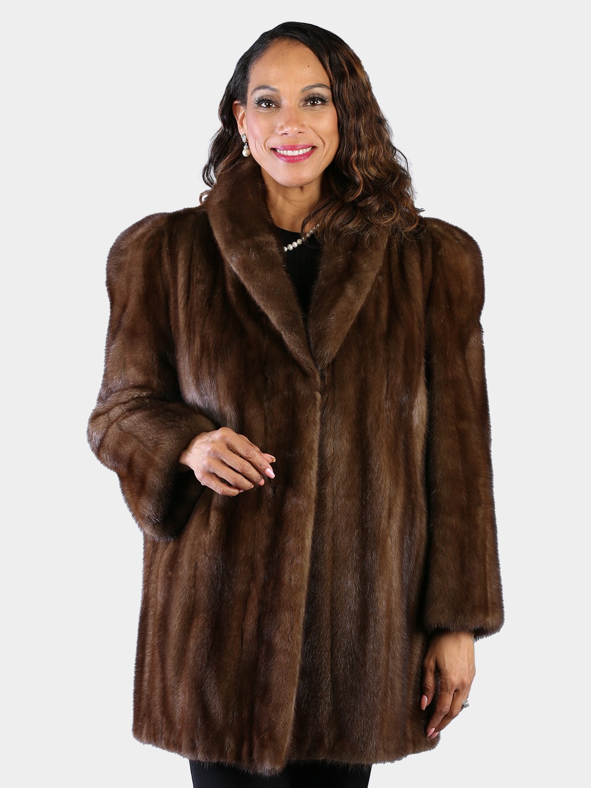 Women's Natural Lunaraine Female Mink Fur Jacket 