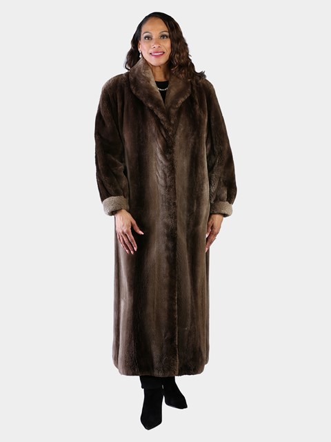 Woman's Natural Phantom Sheared Beaver Fur Coat