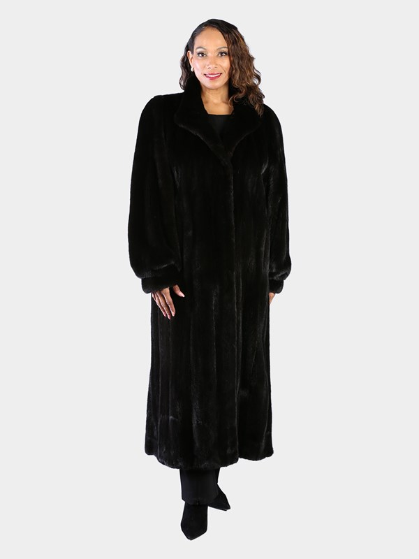Woman's Natural Blackglama Ranch Mink Fur Coat by Birger Christensen