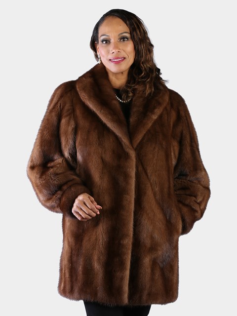 Woman's Natural Lunaraine Mink Fur Strolller