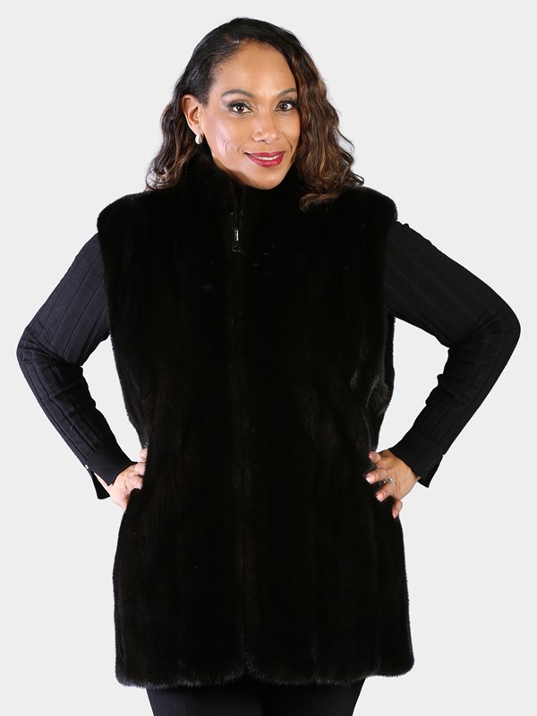 Woman's Natuiral Ranch Mink Fur Vest