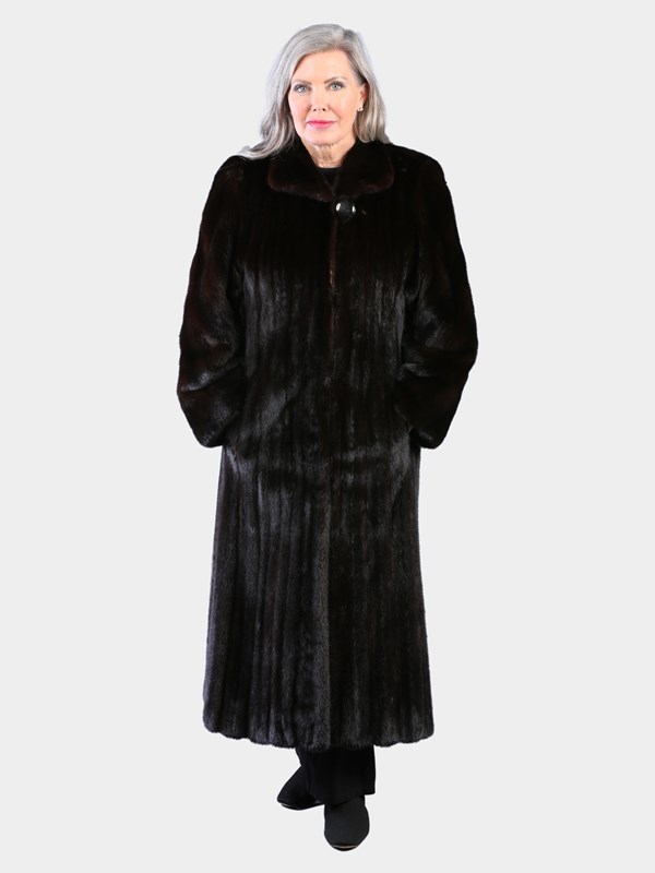 Woman's Natural Ranch Female Mink Fur Coat by Louis Feraud