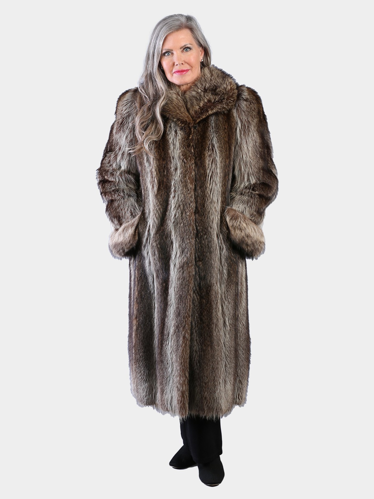 Woman's Natural Vintage Raccoon Coat