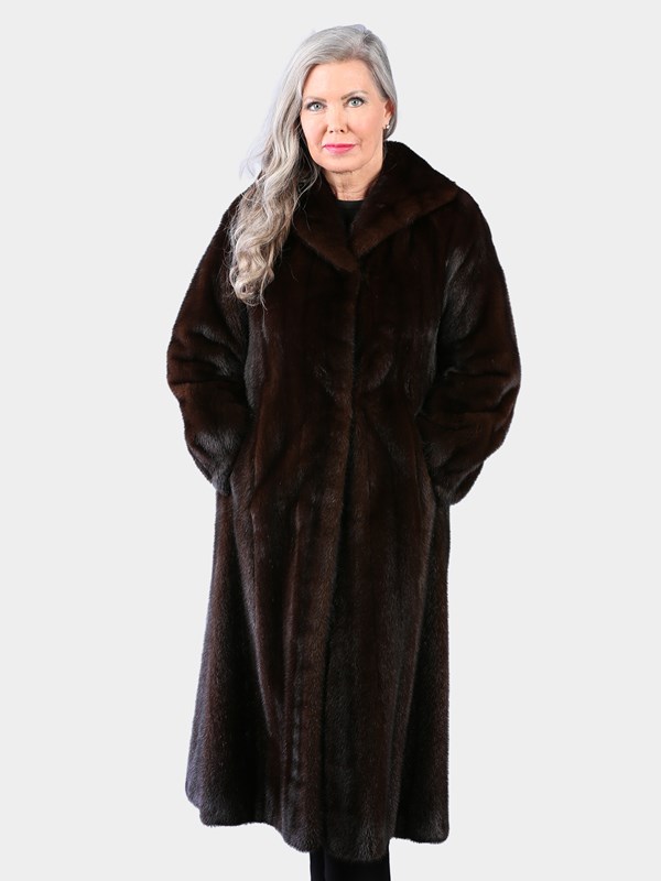 Woman's Vintage Deep Mahogany Mink Fur Coat