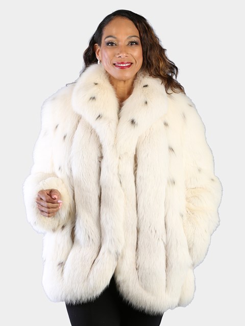 Woman's Lynx Dyed Shadow Fox Fur Jacket by Christian Dior