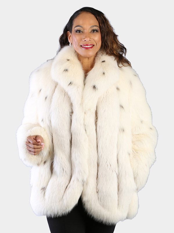 Woman's Lynx Dyed Shadow Fox Fur Jacket by Christian Dior