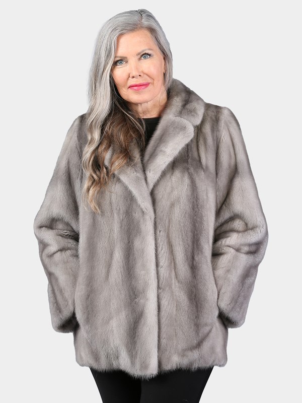 Women's Natural Cerulean Female Mink Fur Jacket
