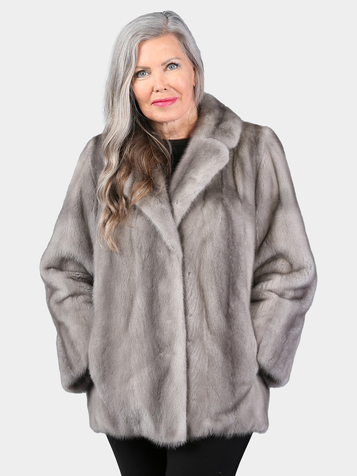 Women's Natural Cerulean Female Mink Fur Jacket