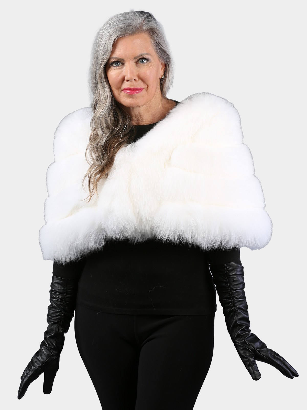 Woman's Natural Shadow Fox Fur Stole