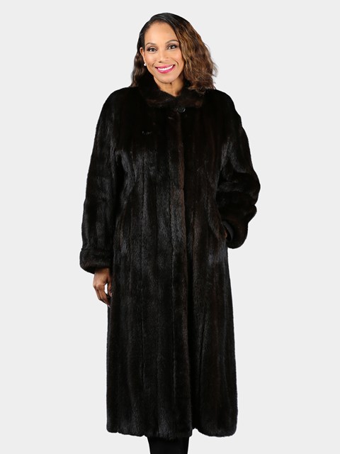 Woman's Deepest Mahogany Mink Fur Coat