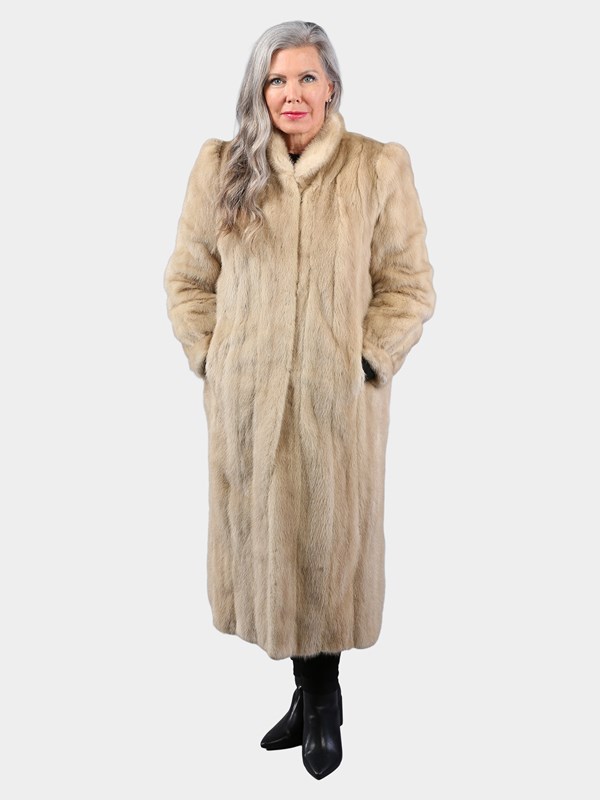 Woman's Vintage Natural Pastel Female Mink Fur Coat